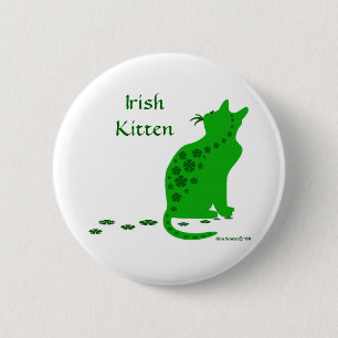 Badge Rond 5 Cm Chaton-Bouton irlandais