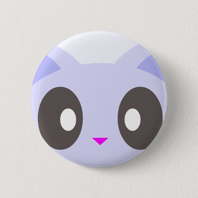 Badge Rond 5 Cm chaton mignon en gros plan (Devant)