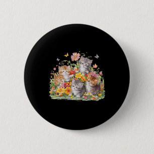 Badge Rond 5 Cm Chatons Et Presse Floraux Vintages