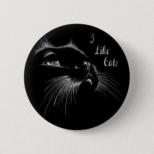 Badge Rond 5 Cm Chats (Devant)