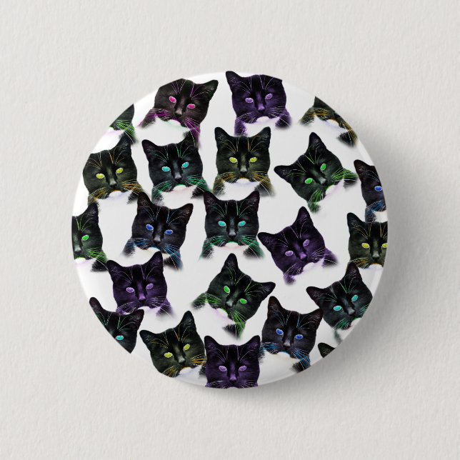 Badge Rond 5 Cm Chats cool (Devant)