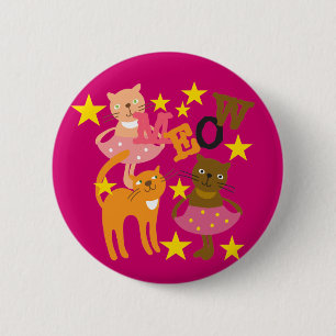 Badge Rond 5 Cm Chats de danse