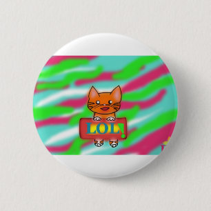 Badge Rond 5 Cm Chats de guerrier