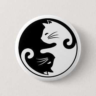 Badge Rond 5 Cm Chats de Yin yang
