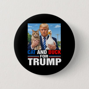 Badge Rond 5 Cm Chats Et Canards Pour Trump 2024 Chats Canards Pou
