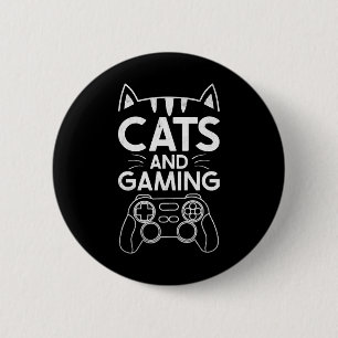 Badge Rond 5 Cm Chats et jeux drôle amateur de chats cadeau de jeu