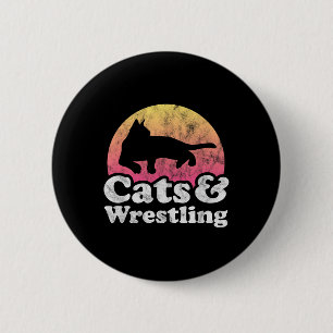 Badge Rond 5 Cm Chats Et Lutteurs Hommes Ou Femmes Chat Et Lutteur