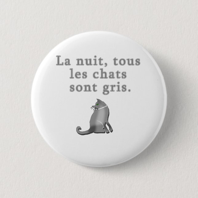 Badge Rond 5 Cm Chats français indiquant des produits (Devant)