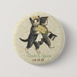 Badge Rond 5 Cm Chats mariages