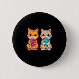 Badge Rond 5 Cm Chats Mignons Kawaii Neko 67 Drip Mème Drôle Six S