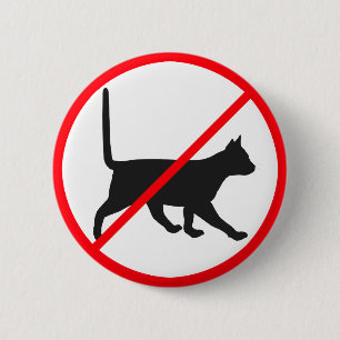 Badge Rond 5 Cm Chats non autorisés !