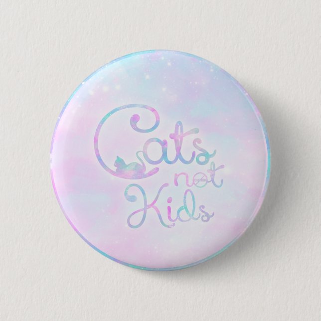 Badge Rond 5 Cm Chats, pas enfants - bouton (Devant)