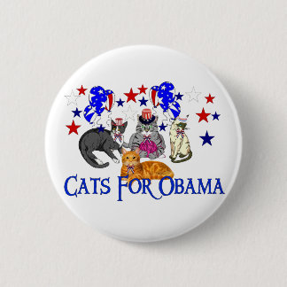 BADGE ROND 5 CM CHATS POUR OBAMA