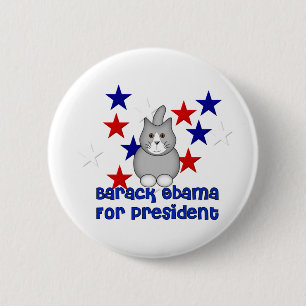 Badge Rond 5 Cm Chats pour Obama
