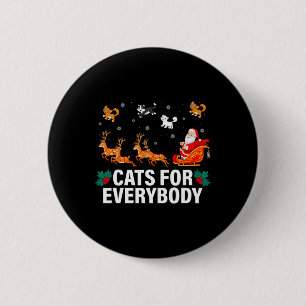 Badge Rond 5 Cm Chats Pour Tous Noël Chat Fun Xmas Femmes Sa