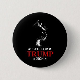 Badge Rond 5 Cm Chats Pour Trump Élection 2024 Rendre Les Chats Sû