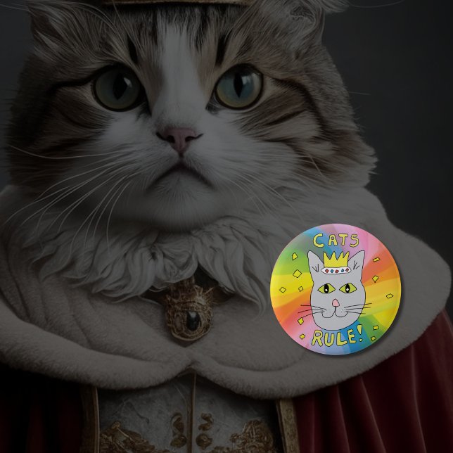 Badge Rond 5 Cm Chats règle amoureux des chats Russe Bleu pin badg (Créateur téléchargé)