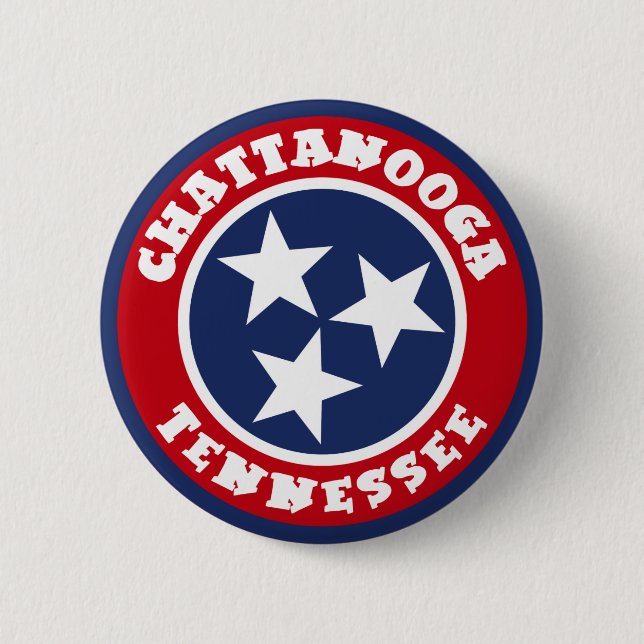 Badge Rond 5 Cm Chattanooga, Tennessee (Devant)
