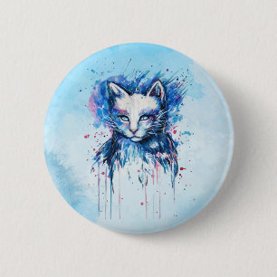 Badge Rond 5 Cm Chatte