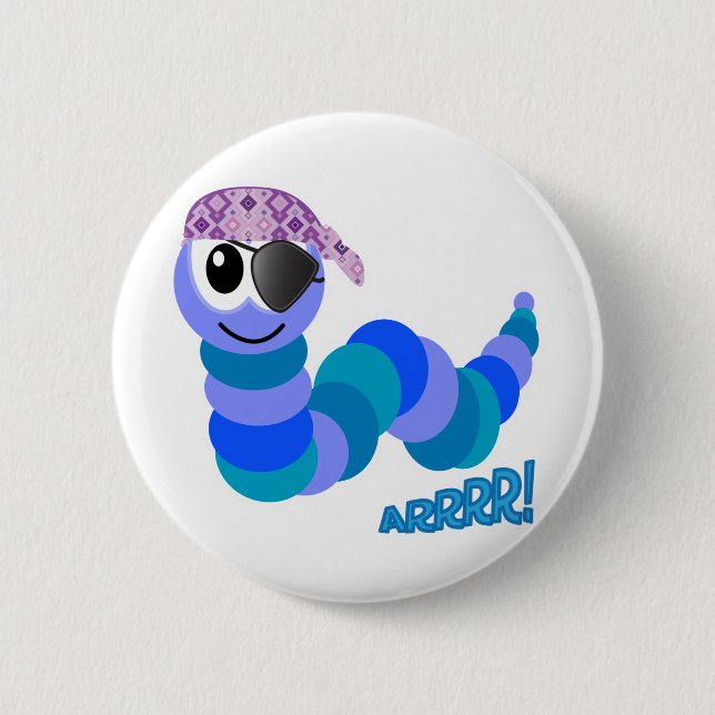 Badge Rond 5 Cm Chatte Goofkins chenille pirate (Devant)