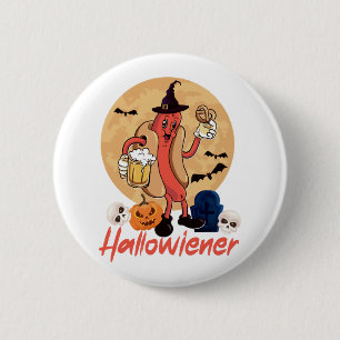 Badge Rond 5 Cm Chaud chien adulte Halloween Pun