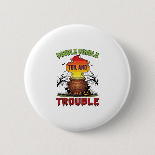 Badge Rond 5 Cm Chaudière Double Travail Problème Halloween Chat N