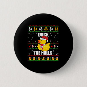 Badge Rond 5 Cm Chauffage Xmas moche Style Drôle Canard en caoutch