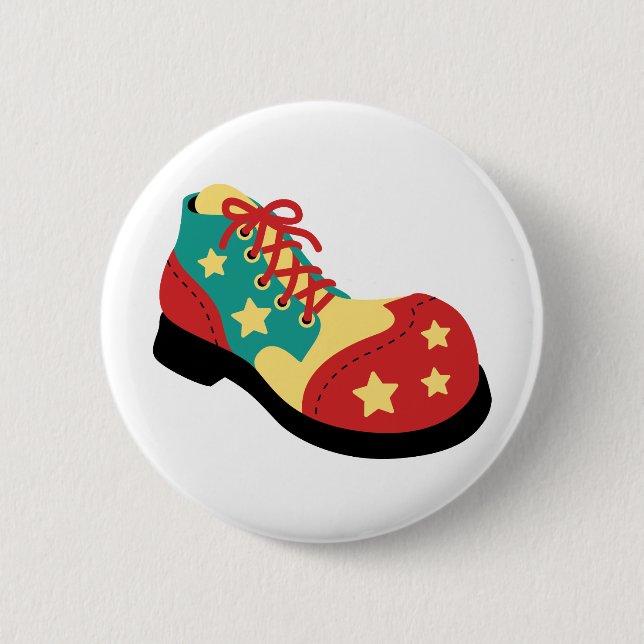Badge Rond 5 Cm Chaussure clown (Devant)