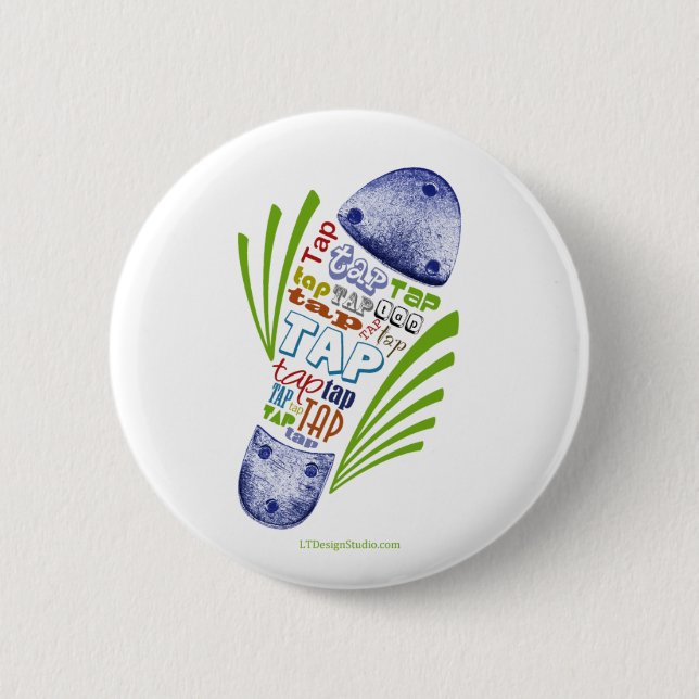 Badge Rond 5 Cm Chaussure de robinet - bouton (Devant)