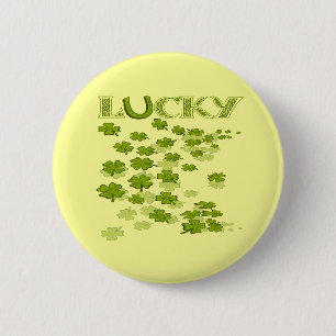 Badge Rond 5 Cm Chaussure Lucky Shamrocks