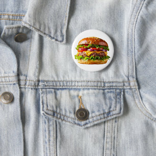Badge Rond 5 Cm ChaussureHabille hamburger empilé thic
