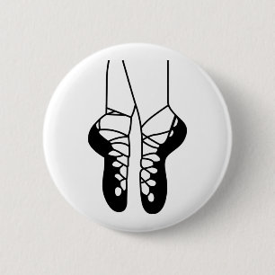 Badge Rond 5 Cm Chaussures de danse irlandaises