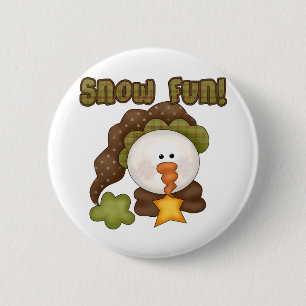 Badge Rond 5 Cm Chaussures et cadeaux One Fun de neige
