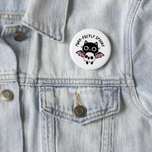 Badge Rond 5 Cm Chauve-souris de Halloween mignonne - Pun parfaite