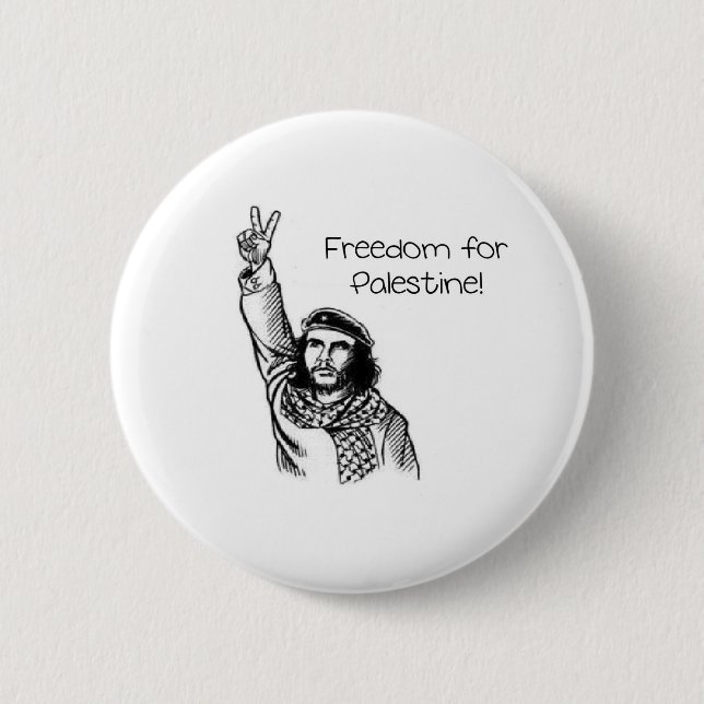 Badge Rond 5 Cm Che Guevara, liberté pour la Palestine ! (Devant)