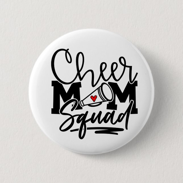 Badge Rond 5 Cm Cheer Maman Squad (Devant)