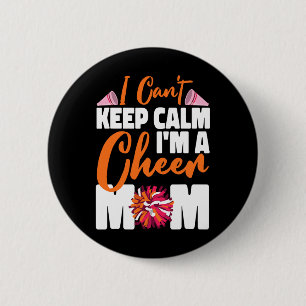 Badge Rond 5 Cm Cheer Menant de Cheerleading Maman Je ne peux pas