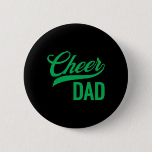 Badge Rond 5 Cm Cheer Papa Vert Cheerleading Parents Correspondant