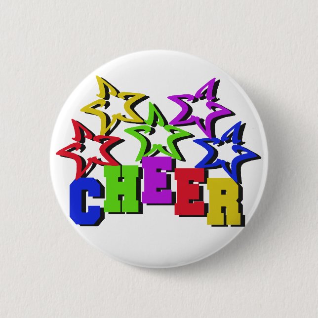 Badge Rond 5 Cm Cheer Stars (Devant)