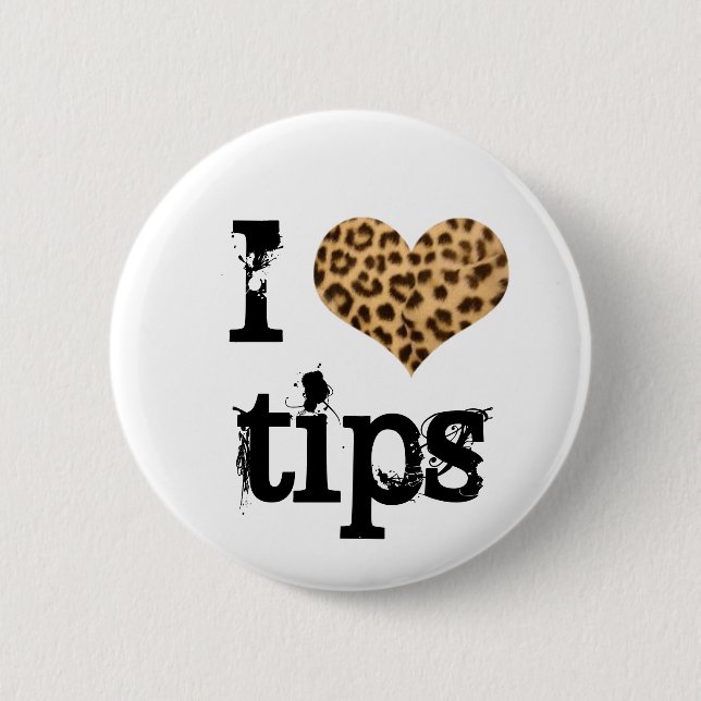 Badge Rond 5 Cm cheetahheart-1 (Devant)
