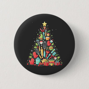 Badge Rond 5 Cm Chef cuisinier cuisinier de Noël Cook Xmas