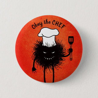 Badge Rond 5 Cm Chef de personnage de personnage Evil Cook