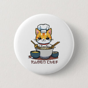 Badge Rond 5 Cm Chef de Ramen
