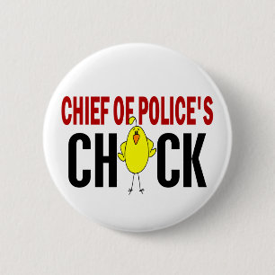 Badge Rond 5 Cm Chef du poussin de police