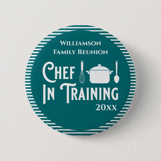 Badge Rond 5 Cm Chef En Formation Réunion Familiale (Devant)