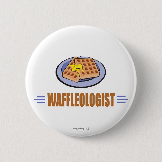Badge Rond 5 Cm Chef gaufre humoristique (Devant)