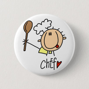 Badge Rond 5 Cm Chef masculin