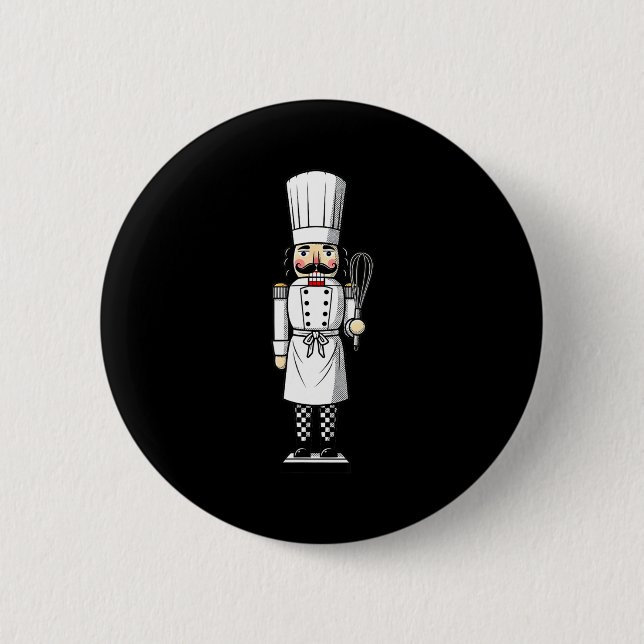 Badge Rond 5 Cm Chef Nutcracker Cook Hat Xmas  (Devant)