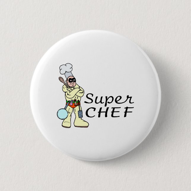 Badge Rond 5 Cm Chef superbe (Devant)