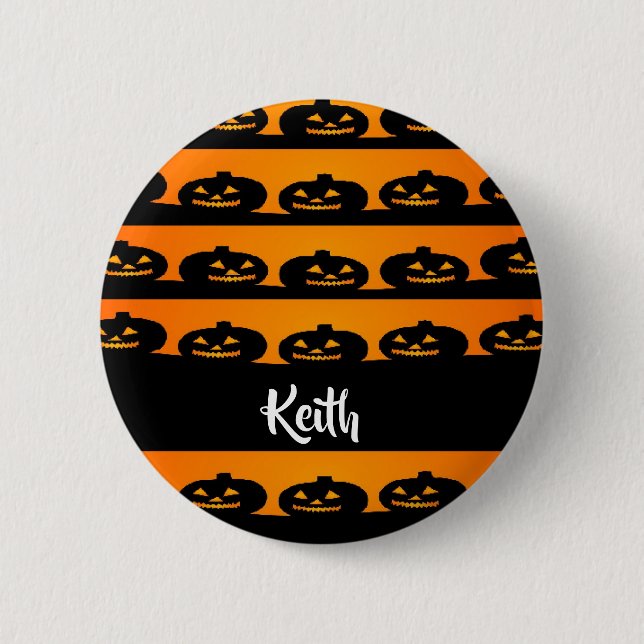 Badge Rond 5 Cm Chefs citrouilles thème halloween (Devant)